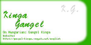 kinga gangel business card